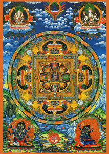 チベット仏教 曼荼羅　A4サイズ：297×210mm 仏画