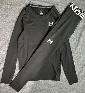 UNDER ARMOUR 秋冬NEWMODEL 新品未使用 UAコールドギアアーマー クルーネック シャツインナートレーニングウェア２セット