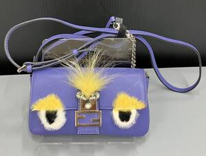 FENDI フェンディ マイクロバケット 8M0354 モンスター ショルダーバッグ 2WAY ハンドバッグ チェーン 外寸目安W155H90D250