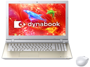 TOSHIBA dynabook PT75RGP-HHA 15.6インチ Core i7 メモリ:8GB HDD:1TB Windows 8.1 officeおまけ サテンゴールド 量販店展示品