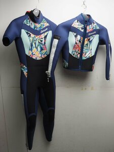 WorldDive ワールドダイブ 2ピース ウェットスーツ 5mm レディース 162cm/50kg 平置きサイズ:胸囲41.5cm腹囲34cm尻囲46cm [3F-61121]