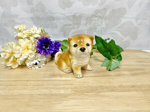 置物 オブジェ KATO KOGEI 加藤工芸 犬 柴犬 陶器製 瀬戸焼き小 アンティーク 飾り 