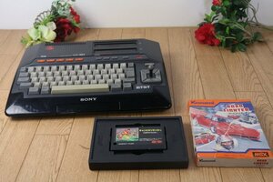 【SONY　ソニー　HITBIT HB-101】MSX本体　ゲームソフト２点付き　古いパソコン　現状!!　管Z7801