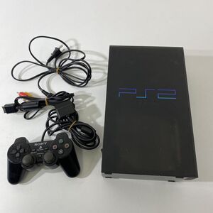 PlayStation2 PS2 本体 SCPH-50000 ミッドナイトブラック コントローラー アダプター付き ゲームOK 現状品 AAR1129大6186/1231