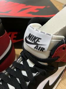 新品 未使用 NIKE AIR JORDAN 1 RETRO HIGH OG BLACK TOE つま黒 28cm 555088-184 