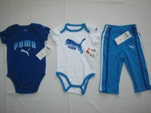 ★新品 USAモデル PUMA KIDS 3PIECE SET プーマ キッズ 3ピース セット ロンパース&パンツ 3点セット 12M 12ヶ月 BABY ベビー服 子供服★