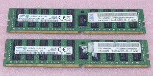 ◎Samsung M393A2G40DB0-CPB 2枚セット *PC4-17000/DDR4-2133/PC4-2133P ECC REG/Registered 288Pin DDR4 RDIMM 32GB(16GB x2)