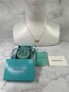 【鑑定済み・正規店購入】 Tiffany ネックレス エルサペレッティ ダブルループ ペンダント 18K 750 6.0g ティファニー 1円〜