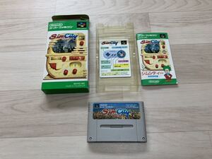 【起動のみ確認ジャンク】シムシティー スーパーファミコンソフト SFC スーファミ 箱と説明書付き Sim City