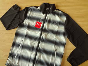 ☆☆PUMA Ombre stripe Jacket【ブラック L】オンブレ ストライプ ジャケット　軽量　薄手　ストレッチ　プーマ　新品