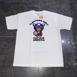 A BATHING APE MARVEL CAPTAIN AMERICA TEE SIZE-L 2012年 アベイシングエイプ マーベル キャプテンアメリカ 半袖Tシャツ BAPE