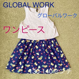 グローバルワーク GROBAL WORK ワンピース ノースリーブ 子供服 キッズ サマーワンピース XXL 130-140センチ