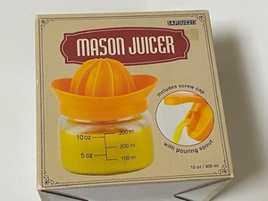 MASON メイソン JUICER 手搾り ジューサー MADE FROM REAL HEAVY GLASS ガラス製 展示未使用品