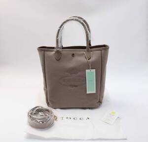 定価23,100円 新品 TOCCA トッカ CRESTA CANVASBAG M キャンバスバッグ M ベージュ