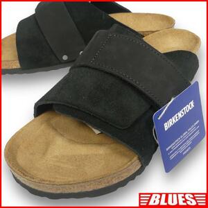 即決★ドイツ製 BIRKENSTOCK★未使用 25cm レザーサンダル ビルケンシュトック キョウト メンズ 39 黒 本革 スリッパ