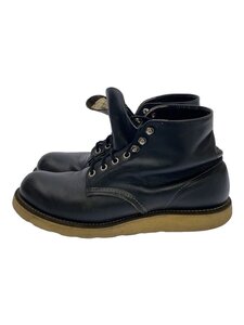 RED WING◆レースアップブーツ・6インチクラシックプレーントゥ/US8.5/BLK/レザー/8165