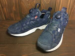 ★Reebok × HALL OF FAME コラボ リーボック フューリーロード FURY ROAD スエード 紺 26.5m Used 検 INSTAPUMP FURY ポンプ フューリー