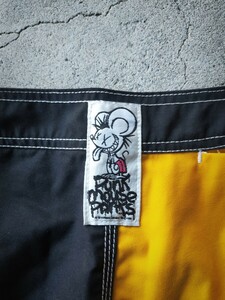 【日本製】PUNK MOUSE PANTS バイカラー サーフトランクス 真木蔵人 ボードショーツ ショートパンツ バードウェル BIRDWELL BILLABONG 90s