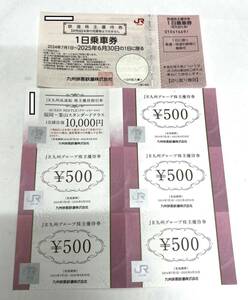 8858■JR九州一日乗車券×1枚/ 高速船割引券10000円×1枚/株主優待券500円×5枚