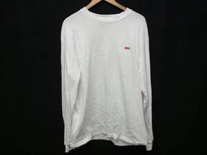 1円 ■極美品■ Supreme シュプリーム コットン100％ 長袖 Tシャツ トップス サイズM 洋服 メンズ ホワイト系×レッド系 BM3709