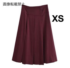 vintage ヴィンテージ レトロ プリーツ フレアスカート ボトムス XSサイズ レディース★ZARA 好きな方に★2024 A/W 秋冬新作 新品未使用★