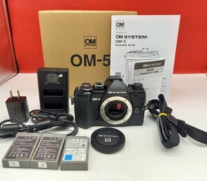 ■防湿庫保管品 OLYMPUS OM SYSTEM OM-5 ミラーレス一眼 カメラ ボディ 動作確認済 シャッターOK ブラック バッテリー オリンパス