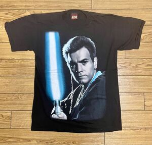 アメリカにて購入 1990s STAR WARS エピソード1 オビ＝ワン・ケノービ ヴィンテージ Tシャツ ムービーTシャツ 未着用 未使用