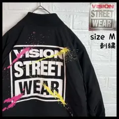 VISION STREETWEAR プリント 刺繍 MA-1 ジャケット 古着