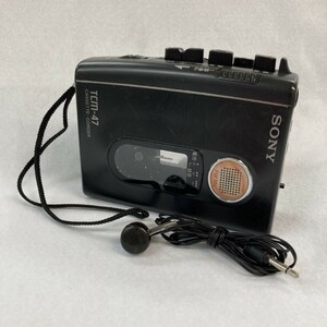 M837-K44-4715◎ SONY ソニー カセットレコーダー TCM-47 ポータブル カセットプレーヤー イヤホン付き ⑩