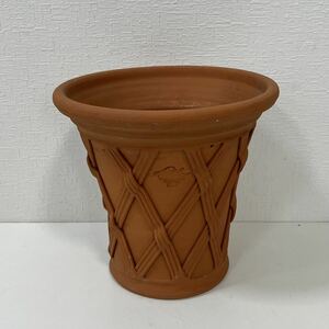 Whichford Pottery ウィッチフォード ポタリ― 英国製 テラコッタ バスケット 植木鉢 プランター 直径約29cm 現状品