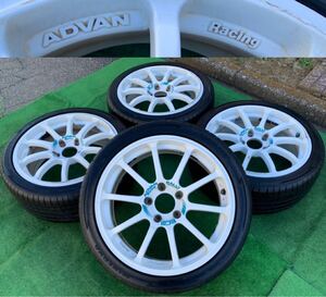 2024年製★ADVAN RACING 17インチ ホイール& MINERVA RADIAL F205 215/40ZR17 ラジアルタイヤ 4本★A-94