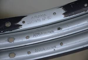 241113_411_23 ＞ARAYA アラヤ　新家　KP-80 26"×1 3/8 インチ　3本　リム ＞ ロード 　ランドナー　650A　軽合金