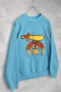 【 珍品フリーメイソン 】old “ Freemasonry ” ワッペンカスタム スウェットシャツ / size XL / 80~90s usa製 スウェット トレーナー