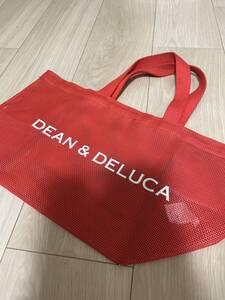 DEAN&DELUCA　メッシュトートバッグ　ブラッドオレンジ　Sサイズ