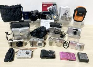 蘇さ(BBY1204)　カメラ　デジタルカメラ他　おまとめ　CASIO/Canon/LUMIX/OLYMPUS　他 動作未確認　ジャンク品　80サイズ　