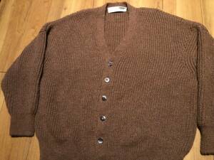 USED【INIS MEAIN】ALPACA CARDIGAN★size:M イニシュマン/アルパカ100%/カーディガン/アイルランド製/ローゲージ/肉厚/Y2K/グランパコア