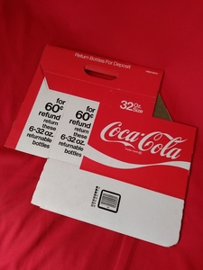 【新品未使用】コカ・コーラ『Coca-Cola☆ヴィンテージ☆カートン』〈コンツァーグラス32oz用〉★激レア非売品★鑑賞インテリア★USA★空箱