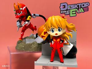 【内袋未開封 2種set】リーメント DesQ DESKTOP EVA デスクトップエヴァ アスカ 2号機 エヴァンゲリオン EVANGELION Figure Asuka Unit 02