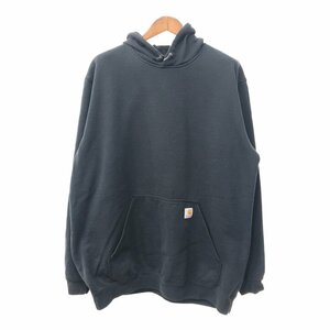 SALE/// Carhartt カーハート ワンポイントロゴ パーカー ワーク ブラック (メンズ XL TALL) Q1541