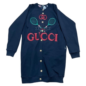 19SS GUCCI グッチ 581167 刺繍 テニス スウェット リバーシブルジャケット コットン×シルク 2019SS 専用ハンガー 581167-XJBI1