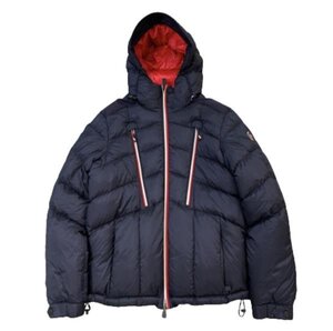 MONCLER モンクレール グルノーブル サイズ4 XL ダウンジャケット ネイビー 紺色 フード付き アウター ジャケット メンズ 管理RY23001182