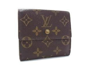 1円 ■美品■ LOUIS VUITTON ヴィトン M61652 モノグラム ポルトモネ ビエ カルトクレディ 三つ折り 財布 ウォレット ブラウン系 FE7002