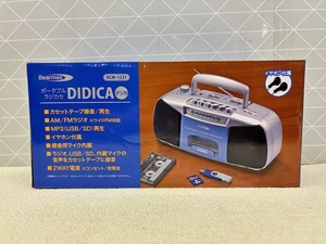 E61 美品中古 動確済 クマザキエイム Bearmax MP3 USB SDカードも再生できる ポータブル コンパクトラジカセ DIDICA デジカ RCM-1221