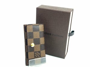 美品　ルイ・ヴィトン　Louis Vuitton　ダミエライン エベヌ ミュルティクレ4　4連キーケース　ブラウン　YS-720　