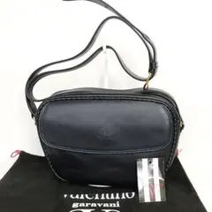 2410-179｜美品｜ヴァレンティノ ショルダーバッグ レザー ダークネイビー