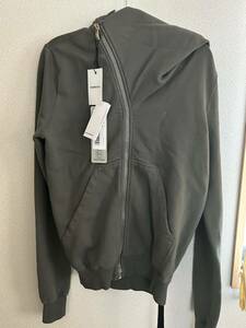 【新品】Rick Owens DRKSHDW MOUNTAIN HOODIE フルジップパーカー グレー 変形ジッパー