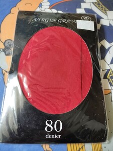 virgin grave 80デニール red タイツ 