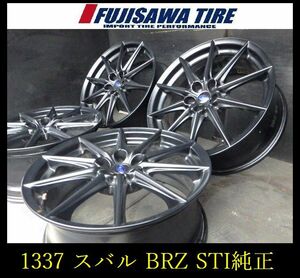 【1337】★T5207144◆スバル BRZ STI 純正◆18x7.5J 5穴 PCD100 +48◆4本◆86　BRZなど