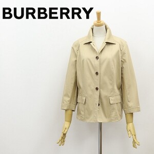 国内正規品◆BURBERRY LONDON バーバリー ロンドン ストレッチ コットン 七分袖 ジャケット ベージュ 42