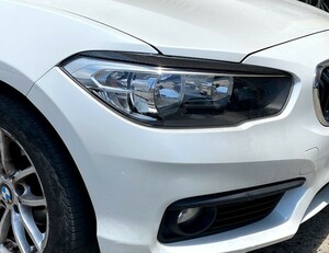 スポーティ全開♪ BMW カーボン ルック アイライン ヘッドライト ガーニッシュ F20 118i 118d 120i M135i M140i Mスポーツ 1シリーズ 後期